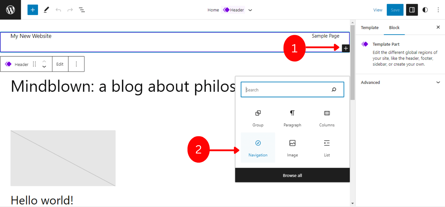WordPress 6.2 - - Oferecendo uma navegação aprimorada para menus