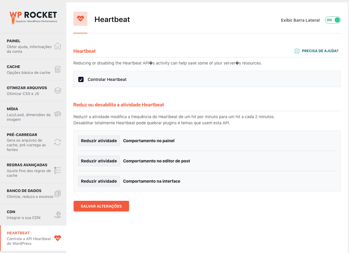 Heartbet do WP Rocket