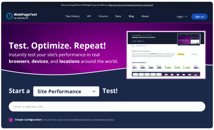 Pesquisas de DNS do WebPagetest